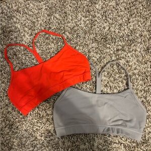 CRZ YOGA Red & Gray Sports Bra Duo